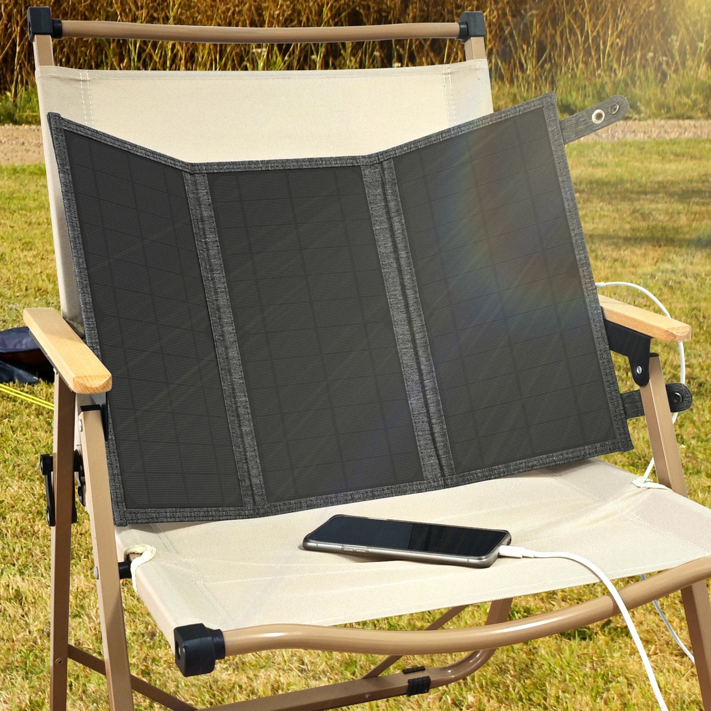 30-W-Solarmodule | 3-lagig faltbar mit DC-Anschlüssen und für Camping geeignet | ZGZXSEXHZ