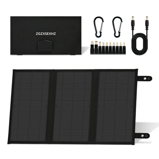 30W Solar Panels|3-Layer Folding with DC Ports and Suitable for Camping|ZGZXSEXHZ
