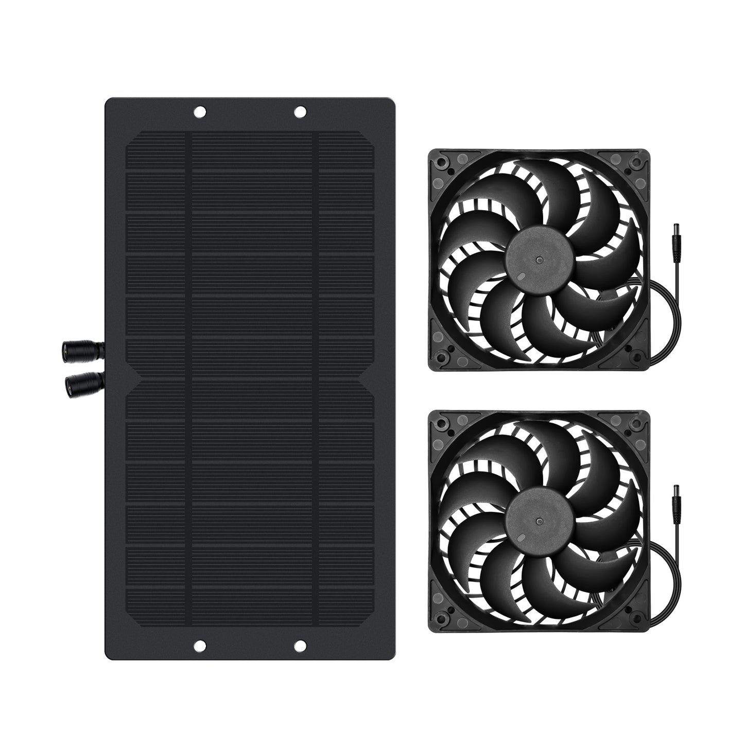 10W Solar Panel with Dual Fans|Efficient Cooling for Greenhouses|Chicken Coops & RVs