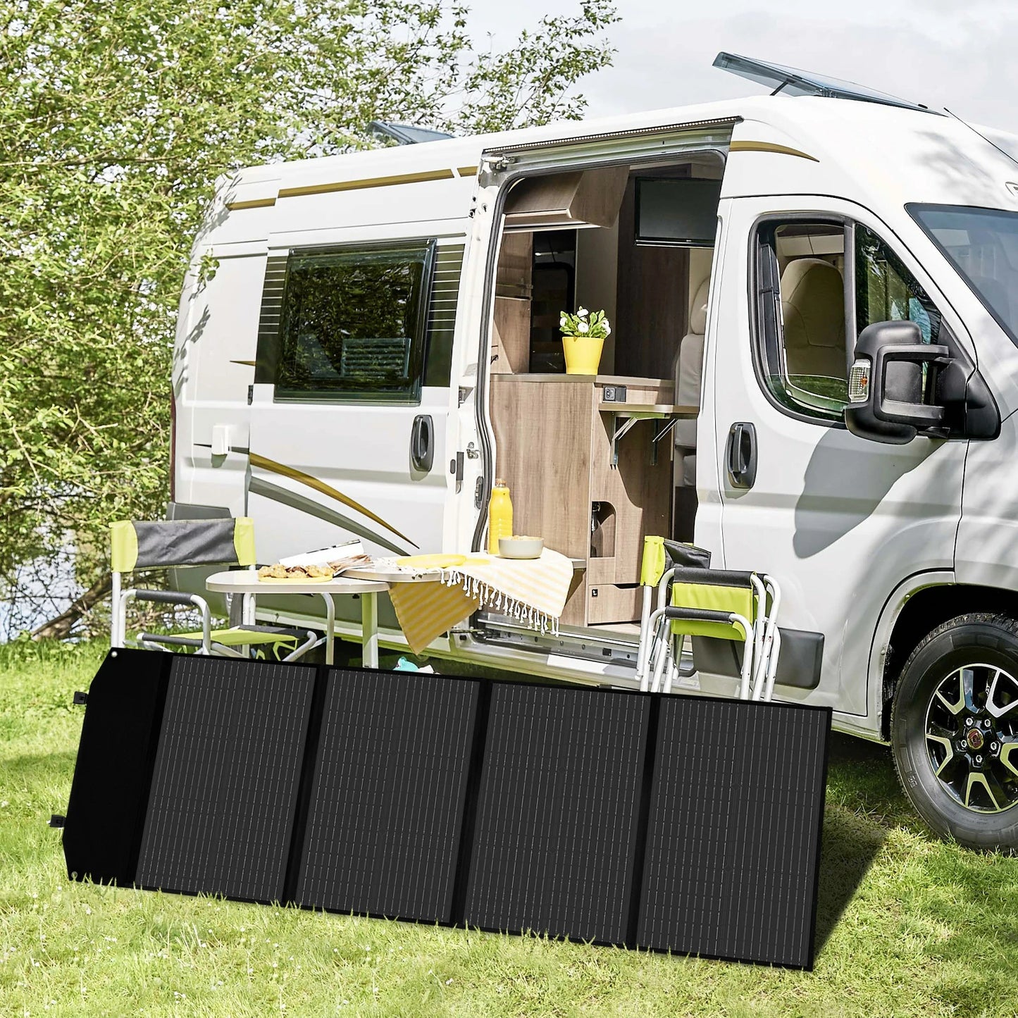 200W Solar Panel Foldable|Portable with DC Interface,for Camping,Compatible with Smartphone|ZGZXSEXHZ