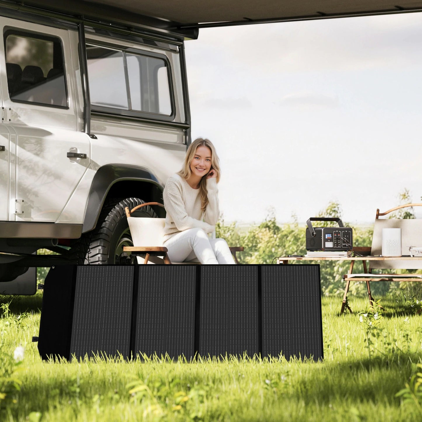 200W Solar Panel Foldable|Portable with DC Interface,for Camping,Compatible with Smartphone|ZGZXSEXHZ