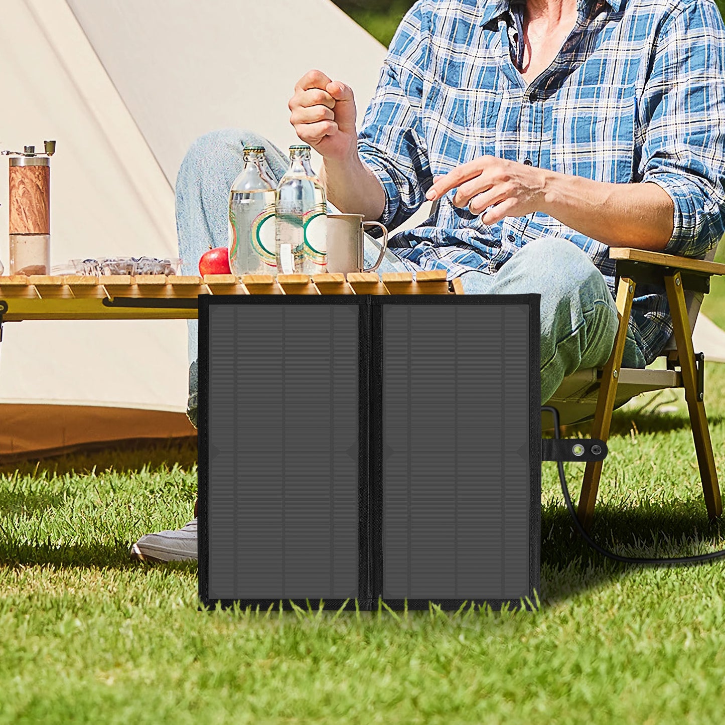 20W Solar Panels 2Fold|Type—C,USB for Camping,Motorhomes and Phones|ZGZXSEXHZ