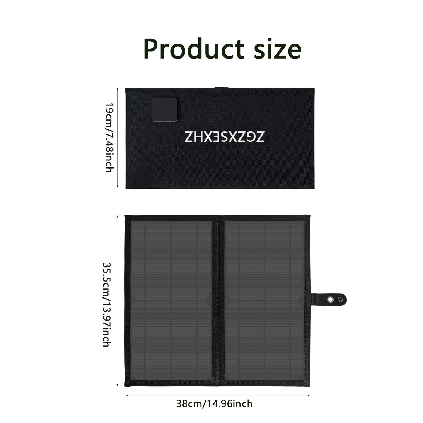 20W Solar Panels 2Fold|Type—C,USB for Camping,Motorhomes and Phones|ZGZXSEXHZ