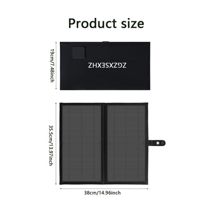 20W Solar Panels 2Fold|Type—C,USB for Camping,Motorhomes and Phones|ZGZXSEXHZ