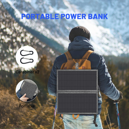 20W Solar Panels 2Fold|Type—C,USB for Camping,Motorhomes and Phones|ZGZXSEXHZ