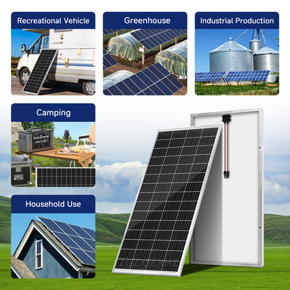 180W Solar Panel | High-Efficiency Monocrystalline Cells | Off-Grid Power for Homes, Sheds, RV