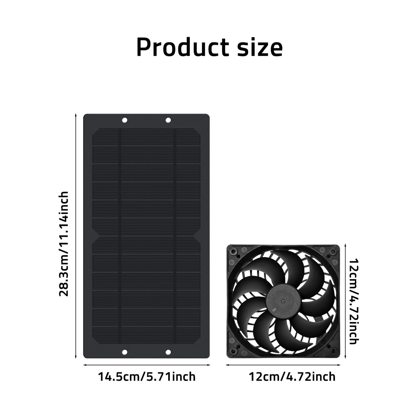 10W Solar Panel with Dual Fans|Efficient Cooling for Greenhouses|Chicken Coops & RVs