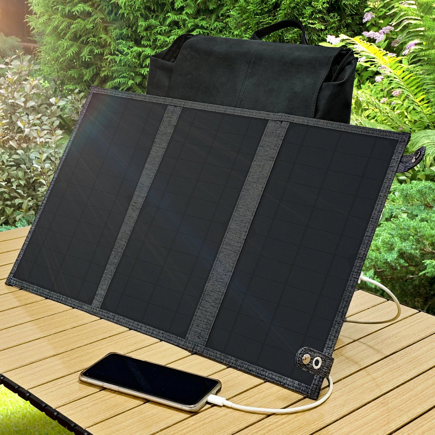 30W Solar Panels|3-Layer Folding with DC Ports and Suitable for Camping|ZGZXSEXHZ