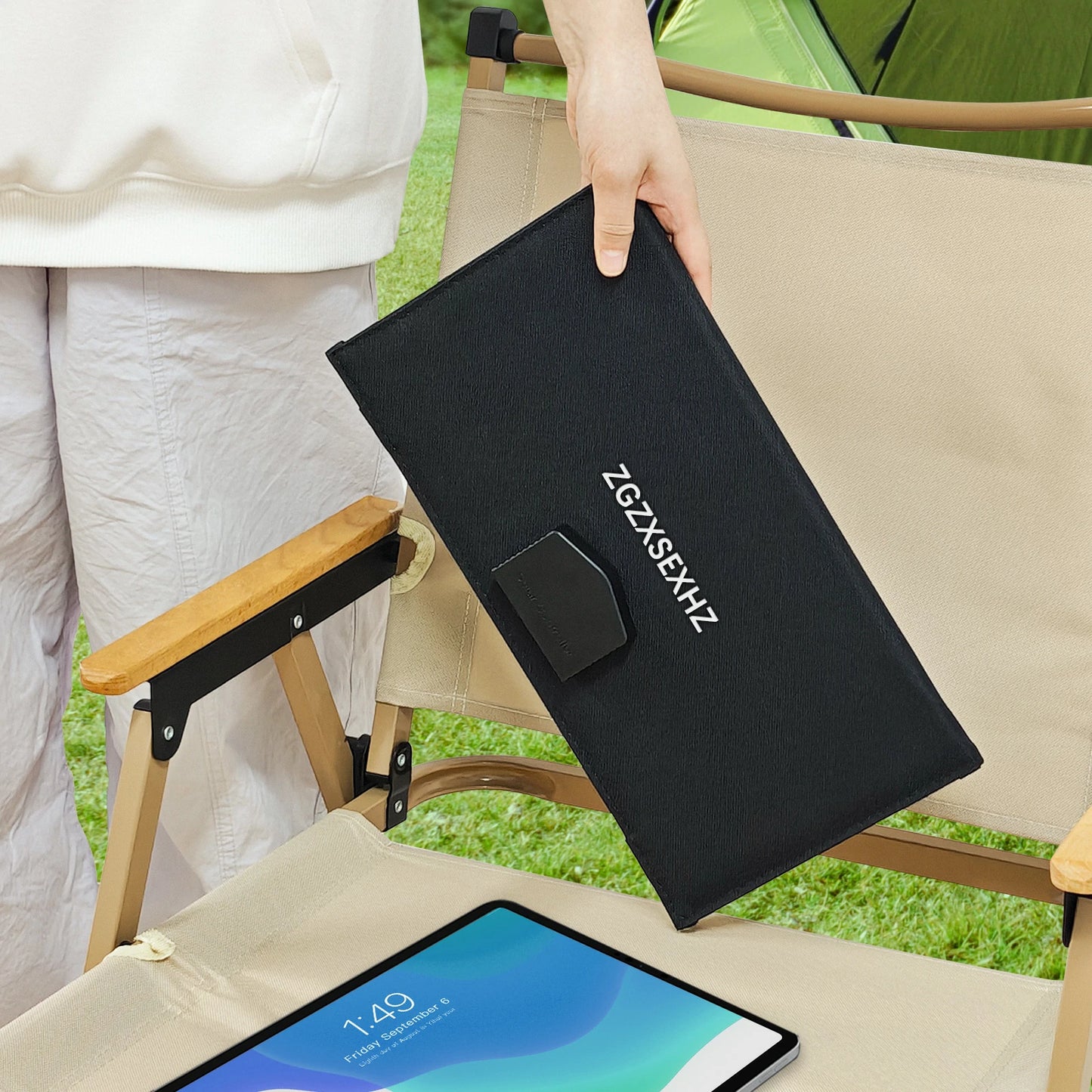 30W Solar Panels|3-Layer Folding with DC Ports and Suitable for Camping|ZGZXSEXHZ