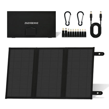 30W Solar Panels|3-Layer Folding with DC Ports and Suitable for Camping|ZGZXSEXHZ